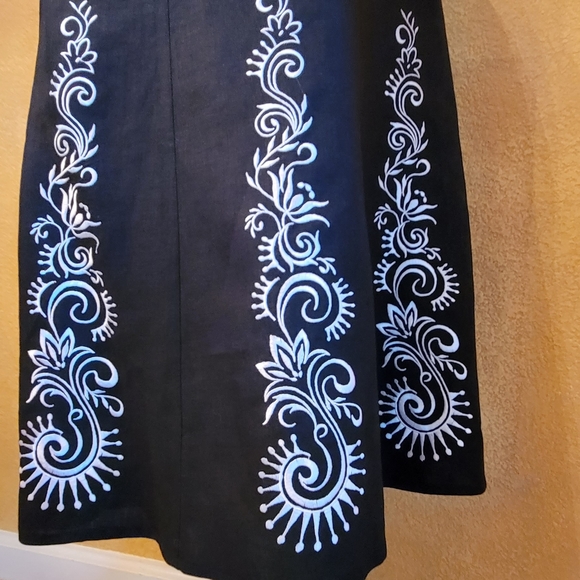 Ann Taylor LOFT - Skirt Embroidered Linen Size 12 - Picture 4 of 15